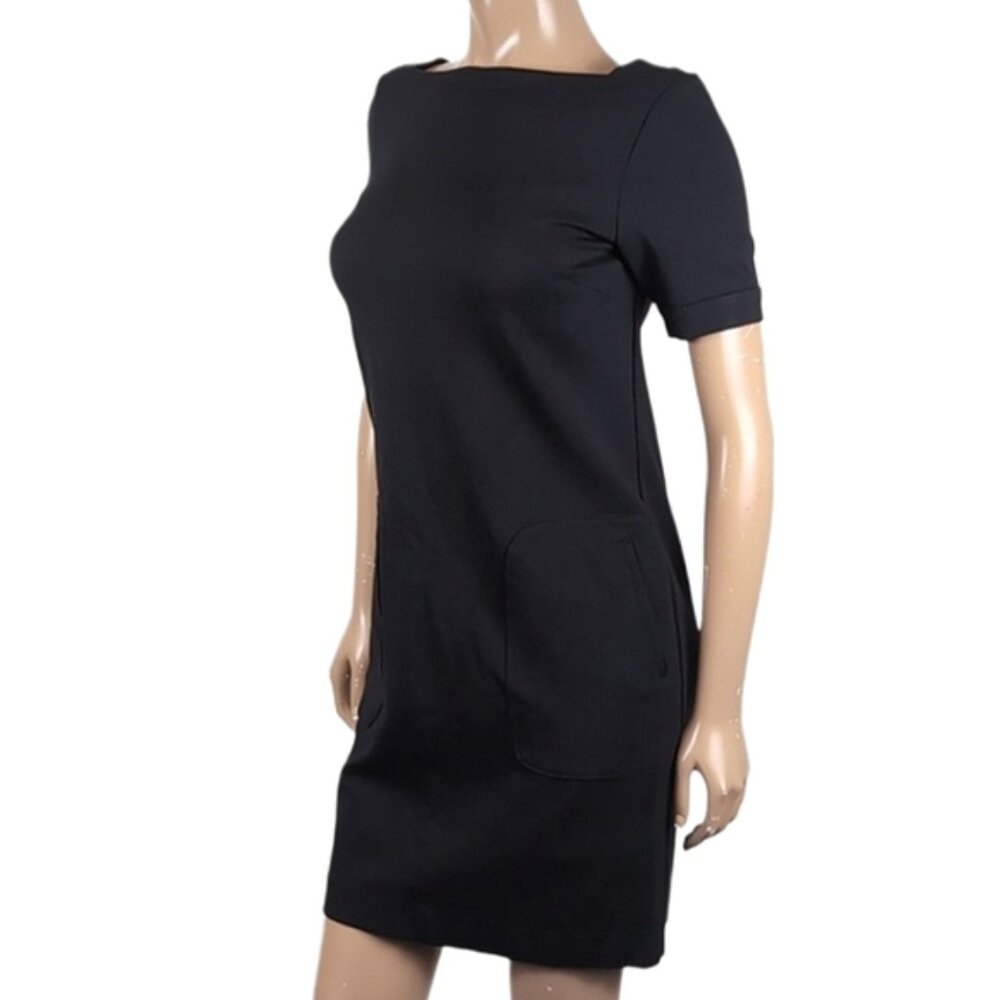 Joe Fresh Short Sleeve Dress Cuffed Mini LBD Structured Sheath